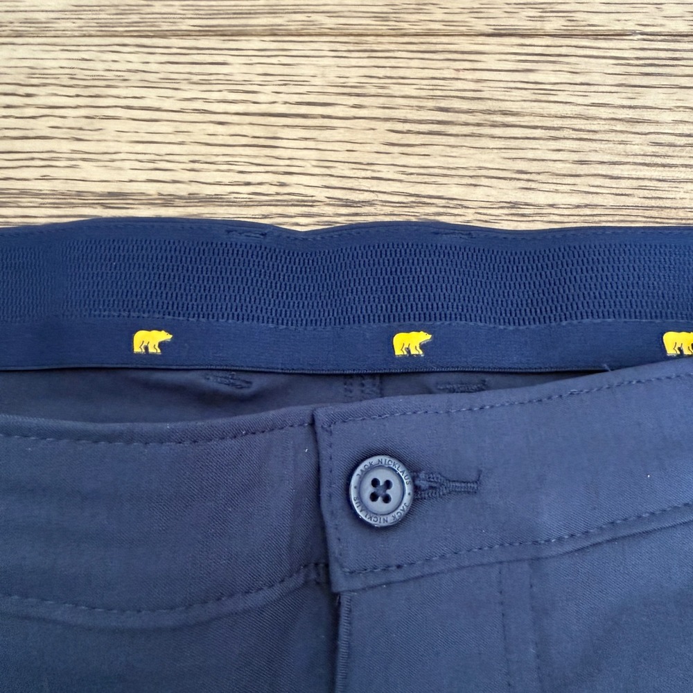Jack Nicklaus Men Golf Pants Navy Blue Stretch Moisture Wicking UPF 50 40x30 NEW - Picture 2 of 10
